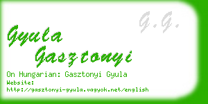 gyula gasztonyi business card